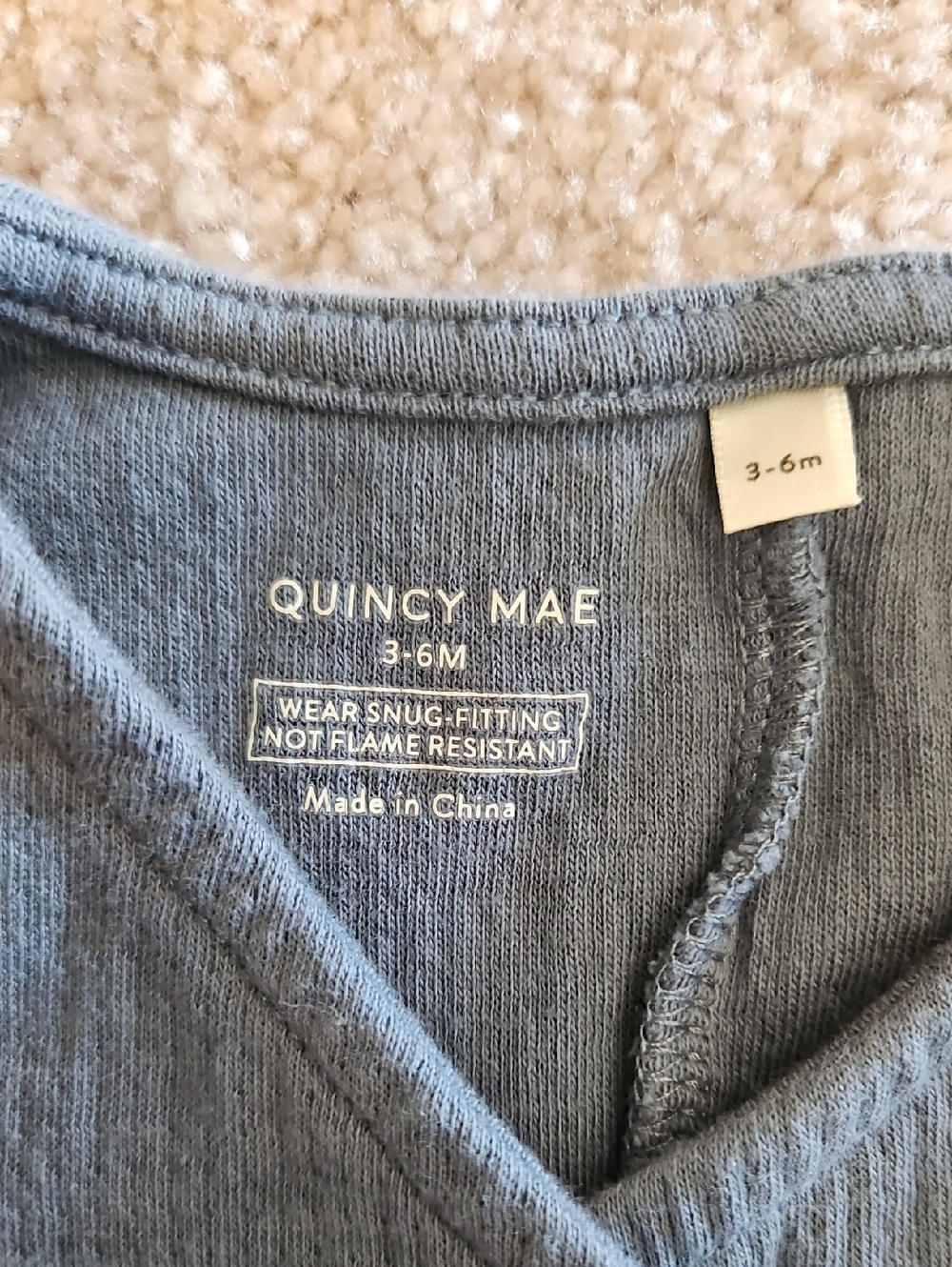 Quincy Mae Ocean Knit Wrap Footie with Matching Hat | 3-6 Months - Picture 5 of 6